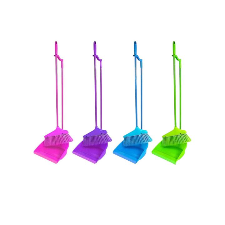Plastic Long Handled Dustpan & Brush Set For Cleaning - Things store