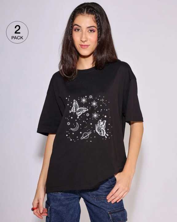 New Collection Moon Star-Saten- Printed Trendy t-shirt for girls and women