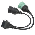 OBD2 Y Splitter Scanner Cable, High Flexibility OBDII 6Pin 9Pin Cable for Car. 