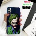 Tecno Spark 7 Cover Case  - Print Joker Soft Case Cover. 