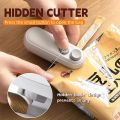 Mini Bag Sealer, 2 in 1 USB Rechargeable Chip Bag Sealer Heat Seal with Cutter, Portable Snack Bag Sealer Handheld Bag Resealer Machine for Plastic Bags Snacks & Food Storage. 