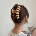 Large Shark Hair Claw Clip Vintage Korean Clips Colorful Geometric Hollow Pearl Crab Barrette Hair Accessories for Woman Girls. 