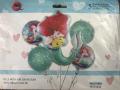 Mermaid Cartoon Foil Balloon Set - 5 Pieces For Birthday Party,-(K.S.). 