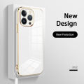 Maitus for iPhone 11 Pro Max Back Cover with Hand Strap Luxury 6D Plating Square Bumper Shiny Soft Silicone Cases Full Protection Mobile Phone Case for Boy Girls. 