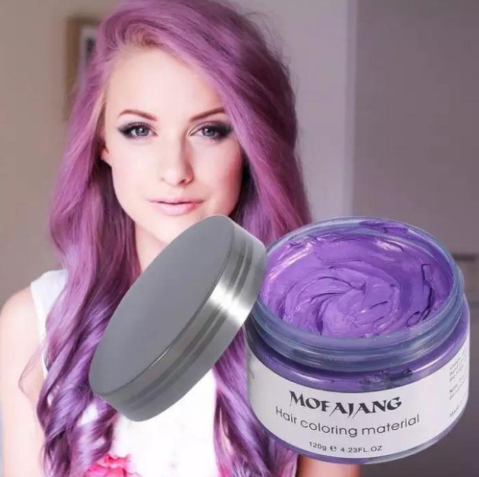 Japan Purple Hair Colour Wax - Gel 120g Washable Hair Color  For Men and Women