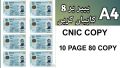 CNIC PHOTO COPY PAGE 1PAGE 8 COPY  PACK OFF 10 PAGE GIFT TOTAL 80 PHOTO COPY. 