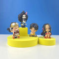 14 Styles Anime One Piece Zoro Luffy Sanji Sitting Figure Toys Robin Nami Brook Chopper 8.5CM PVC Q Version Car Decoration Edit Model. 