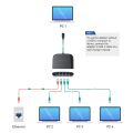 Cable Matters (201069-BLK) USB C to 4-Port Gigabit Ethernet Switch for Network Sharing on The Move (Thunderbolt Ethernet Splitter, USB C Network Switch, USB C Gigabit Switch) Compatible with Thunderbolt 4 / USB 4. 