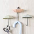 3-Piece Multicolor Umbrella Wall Hook Set - Key Holder, Decorative Storage. 