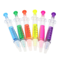 1pcs 2 in 1 Syringe Highlighter with Writing Pen Plastic School Office Nurse Doctor Student Novelty. 