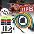 11(PCS) Power Exercise Resistance Band Set 5 in 1 Fitness Band Equipment for Men and Women. 