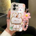 note13 Flower Strap Cute Rabbit Phone Holder Case On For Xiaomi Redmi Note 13 Pro 13pro Redmi 13C A3 A1 Plus 4G 5G Stand Cover. 