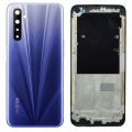 Realme 6 Middle Frame Housing with Power and Volume Buttons and Camera Lens for Complete Body Casing Replacement For Realme 6 - Blue. 