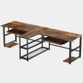 Customised Two Person Desk, Double Computer Desk with Keyboard Tray. 