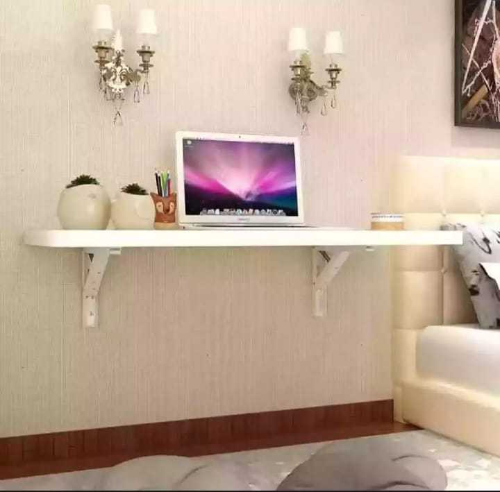 Foldable%20Wooden%20Wall%20Mount%20Laptop%20Table/Computer%20Table/Dvd%20Player%20Table%20Rack%20With%20White%20Foldable%20Brackets/Smart%20Office%20Table%20-%20Image%202