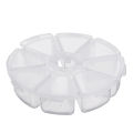 Decoration Round 8 Compartment Box 10cm Clear Bead DIY Craft Jewelry Parts Storage Organizer Container C. 