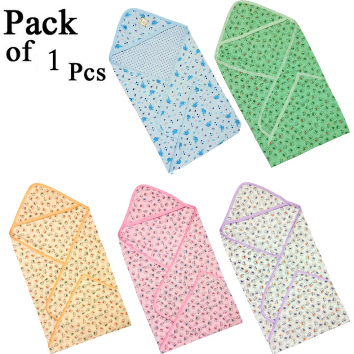 Multicolor Baby Wrapping Sheet with Hoodie | Baby Blended Shawl | Baby Swaddle Wrap Blanket