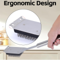 2 Pack Grill Brush, 16.5Inch & 14Inch Wire BBQ Grill Brush for Outdoor Grill, Stainless Steel Cleaning Brush Silver. 