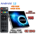 SUPER BOX Android TV Box  - 4GB / 64GB Android 10 - Worldwide Free Tv Channels -Allwinnner H616 Quad-Core Support 2.4G/5G Dual WiFi HD 3D/6K Android Smart TV Box (N). 