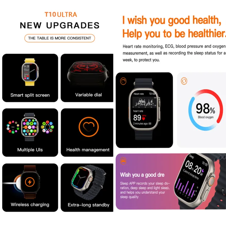 Oks%C2%AE%20Smart%20Bracelet%20T10%20Ultra/T800/T900,%20Wireless%20Charging,%20Heart%20Rate%20&%20Sleep%20Monitor,%20Bluetooth%20Call,%20Multi-Sport%20Fitness%20Tracker,%202.09"%20Touchscreen,%20Official%201:1%20-%20Image%206