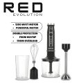 5 in 1 Hand Blender Machine - High Quality 4 Stainless Steel Blades - Powerful Motor 2 Speed Blender Machine - Egg Beater and Milk Frother - Immersion Blender With 600ml Beaker- Juicer Machine - Meat Chopper Machine - Food Processor Mixer Grinder Chopper. 