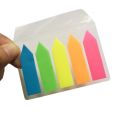 Pack of 200  Sticky Memo Flags   Bookmark Transparent Sticker ( 20 Sheets x 5 Colors EACH Pack ). 