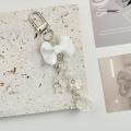 Plastic Chain Camera White Keychain Bow Key Chain for DIY Women Girl Diy Fashion. 