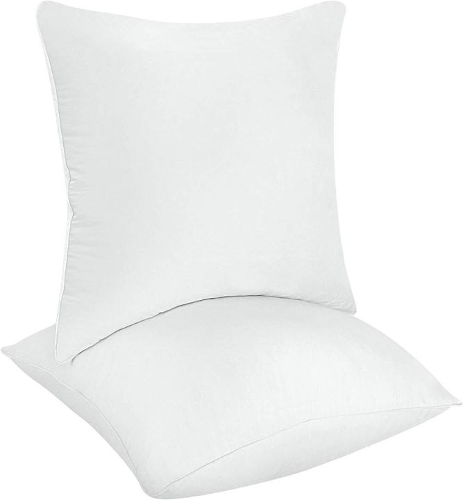 Cushion Pack of 2 Decorative Pillow Inserts - Square 18 x 18 Inches Sofa and Bed Pillow