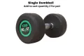 Beast Fitness Rubber Coated Dumbbell (Single Piece - Add 2 to Cart for Pair) - Professional Home Gym Weight with Anti-Slip iron Handle - High Quality Exercise Dumbbell (1kg to 20kg). 