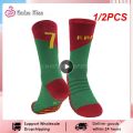 1/2PCS National team Professional Children youth Soccer Football Socks Messi Ronaldo Soccer Sock Kids Above Knee Long Breathable. 