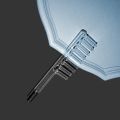Hair Comb Dandruff Removal Glass Smoothes Hair Comb Shaped Probe For High Frequency Facial Wand Nozzles Purple Light. 