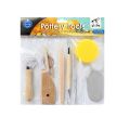 Keep Smiling 10Pcs Pottery Tools Set Clay Needle Cutter Loop Ribbon Ceramics Clay Sculpting Modeling Tool Kit. 