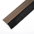 Techmanistan Door Seal Bottom, Door Air Gap Nylon Brush Sheild, Nylon Brush Type Door Fitting Bottom with Aluminum Frame for Gap 2-38mm, Door Seal Aluminium Plate with Nylon Brush. 