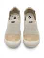 SHAZ FOOTWEAR Women's Beige Comfort Walk Slip-On - Lightweight Breathable Loafers for Ladies. 