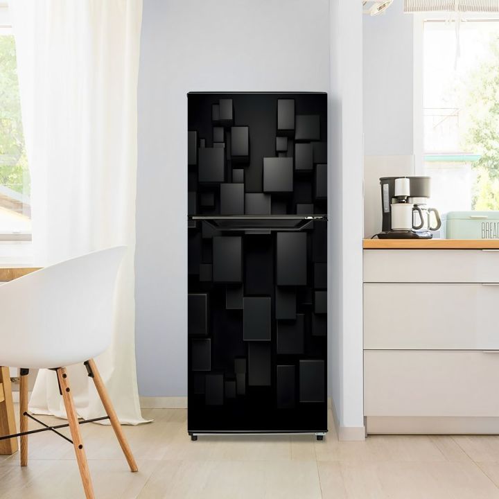 Luxury Black Fridge Stickers 3d, Waterproof, Self-adhesive by Smart Art