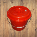 plastic bucket. 