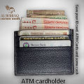 CARDHOLDER 6 POCKET AND 1 CASH POCKET Mini Card Holder Leather Wallet for Men and women Slim card Holder Wallet Lightweight-. 