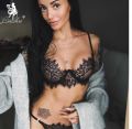 Women Lingerie Set Sexy Erotic Lingeire Plus Size See-through Bralette+G-String Three-Point Suits Lace Bra Set1. 