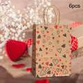 6Pcs Valentine's Day Gift Bag Durable Valentines Day Gifts for Her Handbag for Presents Party Favors. 