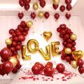 (SPECIAL DISCOUNT) Pack of 100pcs Shining Red Balloons For Wedding, Anniversary, Valentines Day, Birthday Decorations, Welcome Party, Room Decorations, Party Decorations Items. 