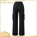 Enigma- Women Cargo Pants Women's Spring Cargo Pants with Elastic Waist Pockets Casual Korean Streetwear Joggers for Women Cargo Trousers. 