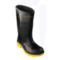 Rain Shoes Boots Pair of Industrial Safety Rain Rubber Long Shoes - Black. 