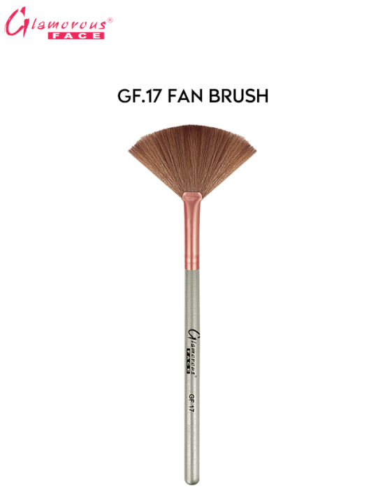 Glamorous Face Fan Brush, Highlighter Brush, Professional fluffy Highlighter Powder Brush 17