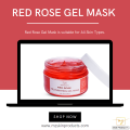 Gel Mask | Red Rose Rejuvenating Gel Mask | Deep Cleaning |  Soothing Gel | 150g | MZ SKINCARE. 