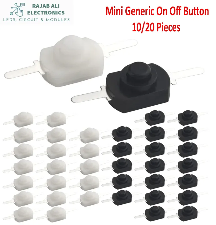 10/20 Pieces Mini Generic Self On Off 12*8MM DC 30V 1A Black On Off ...