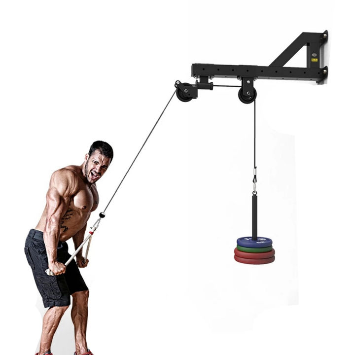 Home Gym Wall-mounted Cable Machine Attachments Workout