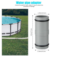 2Piece Pool Hose Connector Swimming Pool Filter Pump Pipe Straight Joint Pool Accessory 1.25 Inch Pipe Connector Replacement Parts for INTEX. 