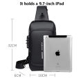 Men's Multifunction Anti-USB Shoulder Bag Man Crossbody Cross body Travel Sling Chest Bags Pack Messenger Pack For Male. 