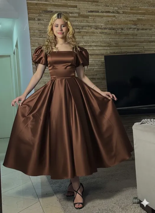 Eid%20Arrival's%20Silk%20Korean%20Style%20Puffi%20Sleeves%20Frock%20Cancan%20Attached%201%20Piece%20Dress%20For%20Women's%20Fashion%20Party%20Wear%20Casual%20Wear%20-%20Image%203