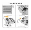 Pasta Maker Stainless Steel Pasta Machine Cutter Hand Crank Clamp And Clean Brush For Homemade Spaghetti & Fettuccini-Durable. 